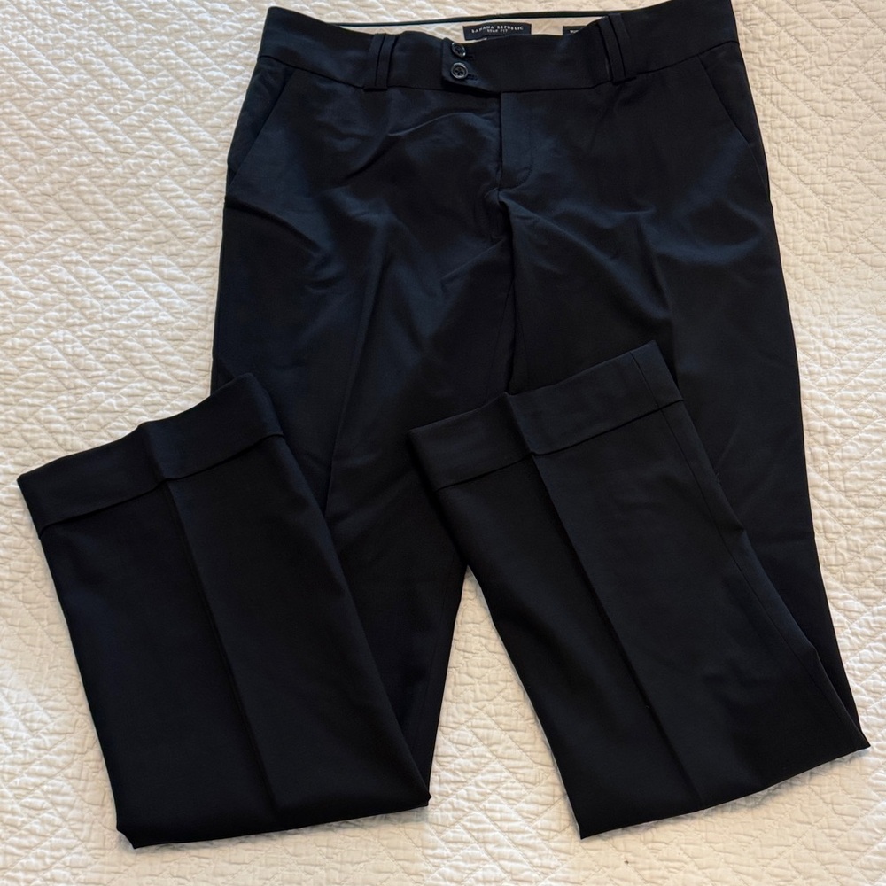 Banana Republic Women's Black Tailored Dress Trousers